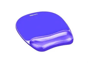Podložka pod myš s gelovou opěrkou na zápästie, FELLOWES „Crystals Gel“, fialová